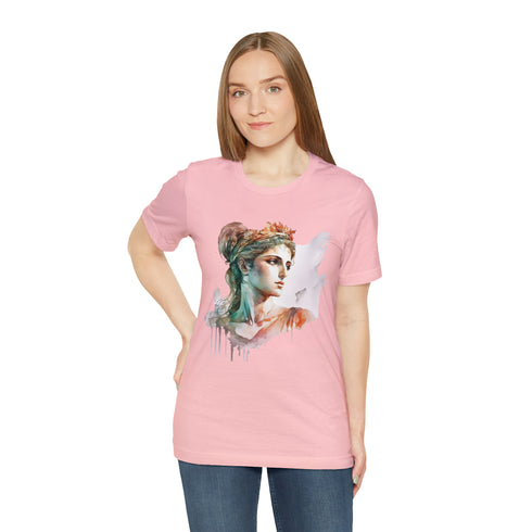 Greecian Goddess in Watercolor - Short Sleeve Tee